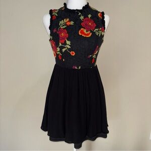 Altar'd State Black and Red Mini Dress